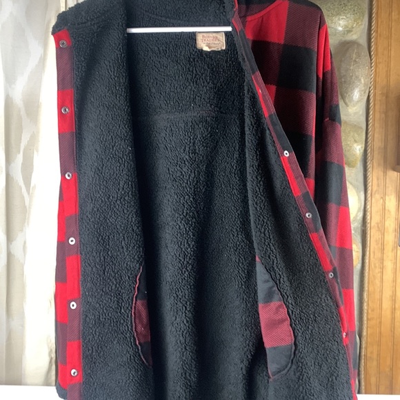 Boston Trader Plaid Flannel Jacket, Fleece Lined - Picture 4 of 5